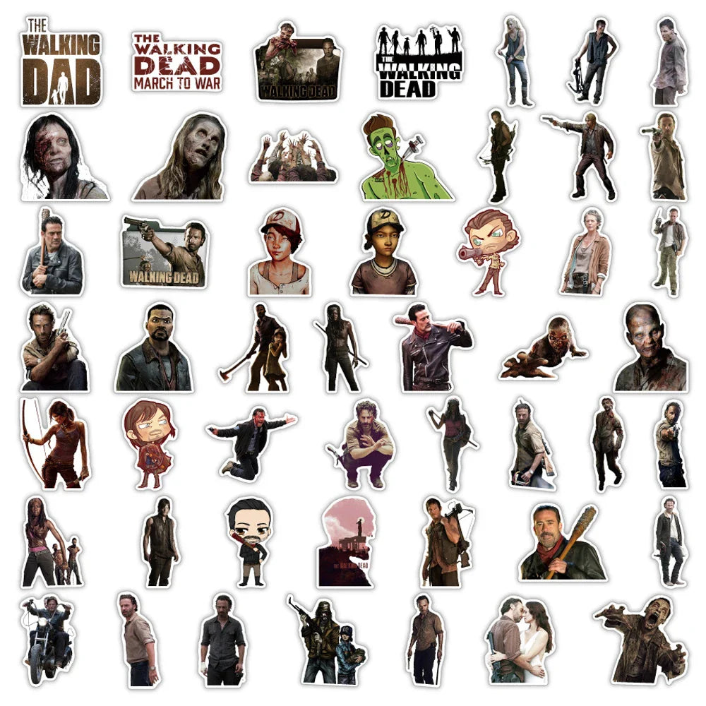 10/30/50pcs TV Show “The Walking Dead” Sticker Packs (ONLINE ORDER ONLY)