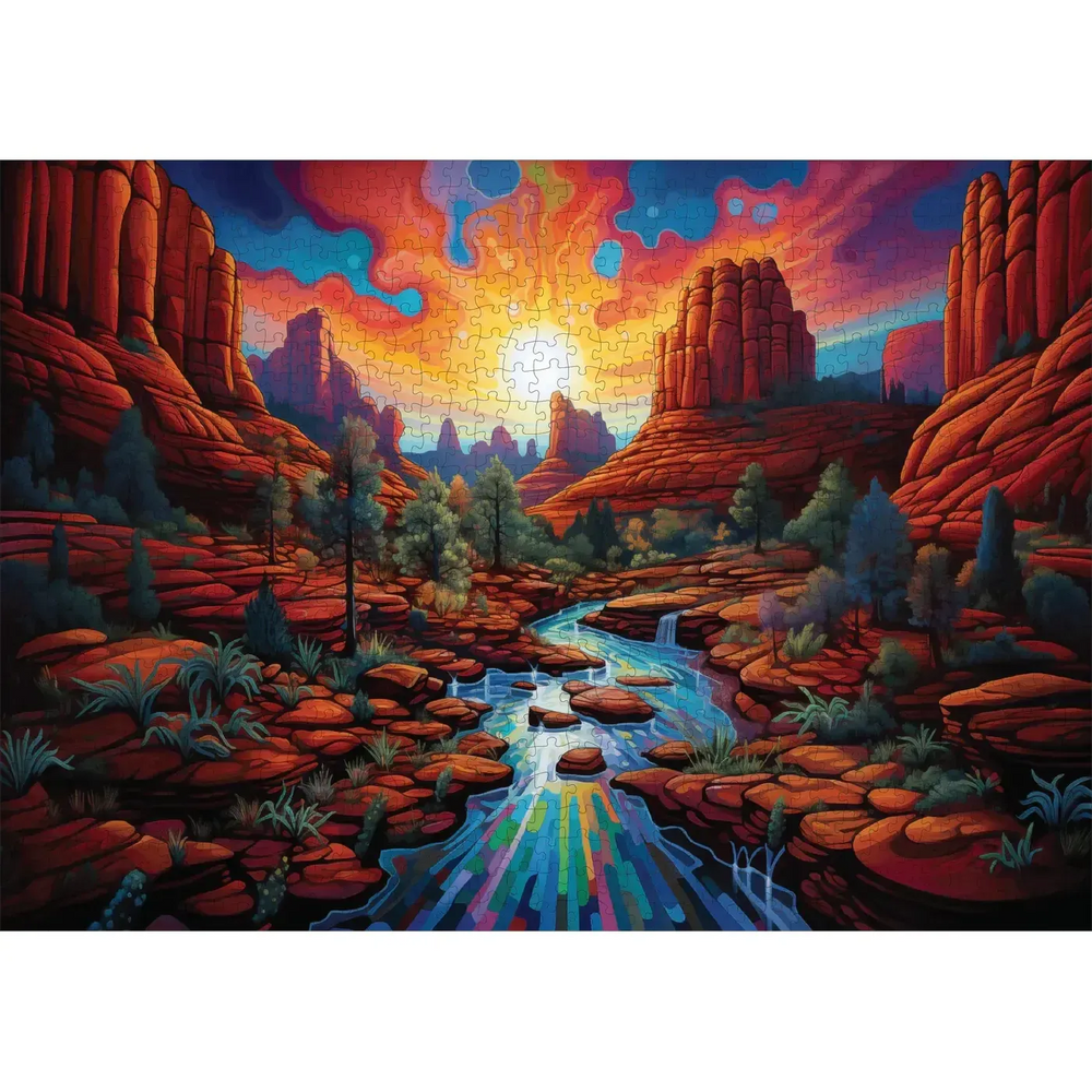 Sedona Sunset 1000 Piece Jigsaw Puzzle Trippy (ONLINE ORDER ONLY)