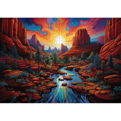 Sedona Sunset 1000 Piece Jigsaw Puzzle Trippy (ONLINE ORDER ONLY)