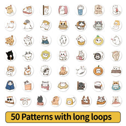 100-500pcs Cartoon Animals Sealing Sticker DIY Laptop Decals Decoration Sticker Reward Gift Toys Stationery (Online Order Only)