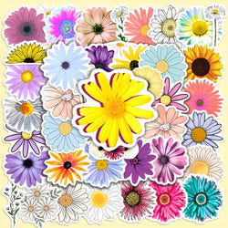 10/25/50PCS Autumn Flower Daisy Sunflower Sticker Packs (ONLINE ORDER ONLY)