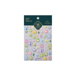 Cat Kitten Rabbit Flower Bouquet Bowknot Vase Bunny Grid Star Blocks Round Warm Sun Decoration Nail Art Stickers Manicure Decals (ONLINE ORDER ONLY)