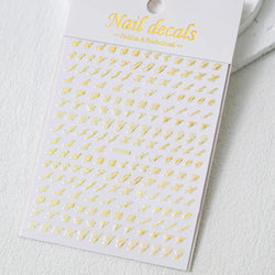 1Sheet Laser Star Nail Stickers 3D Metallic Mirror Gold/Silver Irregular Star Manicure Decals Y2K Self Adhesive Nails Decoration (ONLINE ORDER ONLY)