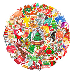 Christmas Santa Tree Stickers for Laptop, Luggage, Skateboard, Kids - 10/30/50/100PCS (Online Order Only)