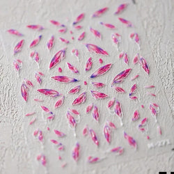 Charming Blue Sparrow Feather Rhinestone Wings Peacock Sparrow Dreamy Jelly Stars Self Adhesive Nail Art Stickers Manicure Decal (ONLINE ORDER ONLY)