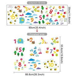 Cartoon Animal Jungle Wall Decal Sticker for Kids Room Decor (Online Order Only)