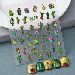 Chic Dragonfly Spider Insect Butterfly 3D Self Adhesive Nail Art Decoration Sticker Heart Puppy Flower Manicure Decal Y2K Flower (ONLINE ORDER ONLY)