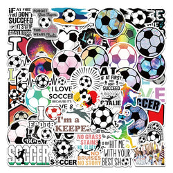 50 Pcs/Set Football Soccer Graffiti Stickers for Laptop Phone Luggage Notebook Decal Decoration Scrapbook Sticker Kids Gift (ONLINE ORDER ONLY)