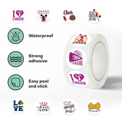 500PCS Cheerleader Roll Stickers Cartoon Graffiti Decals Stationery Computer Luggage Helmet Car Wall Sticker Toy Decoration (ONLINE ORDER ONLY)