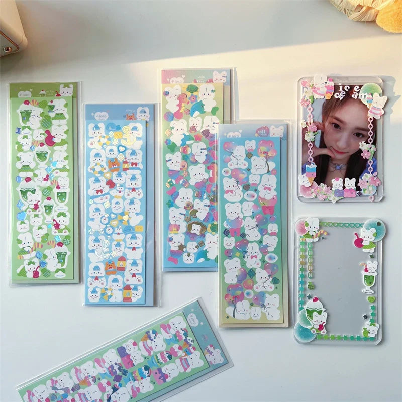 Ins Cute Bear Animals Stickers for Scrapbooking Journal Diary Album Making DIY Arts Crafts Korean Stationery Sticker (ONLINE ORDER ONLY)
