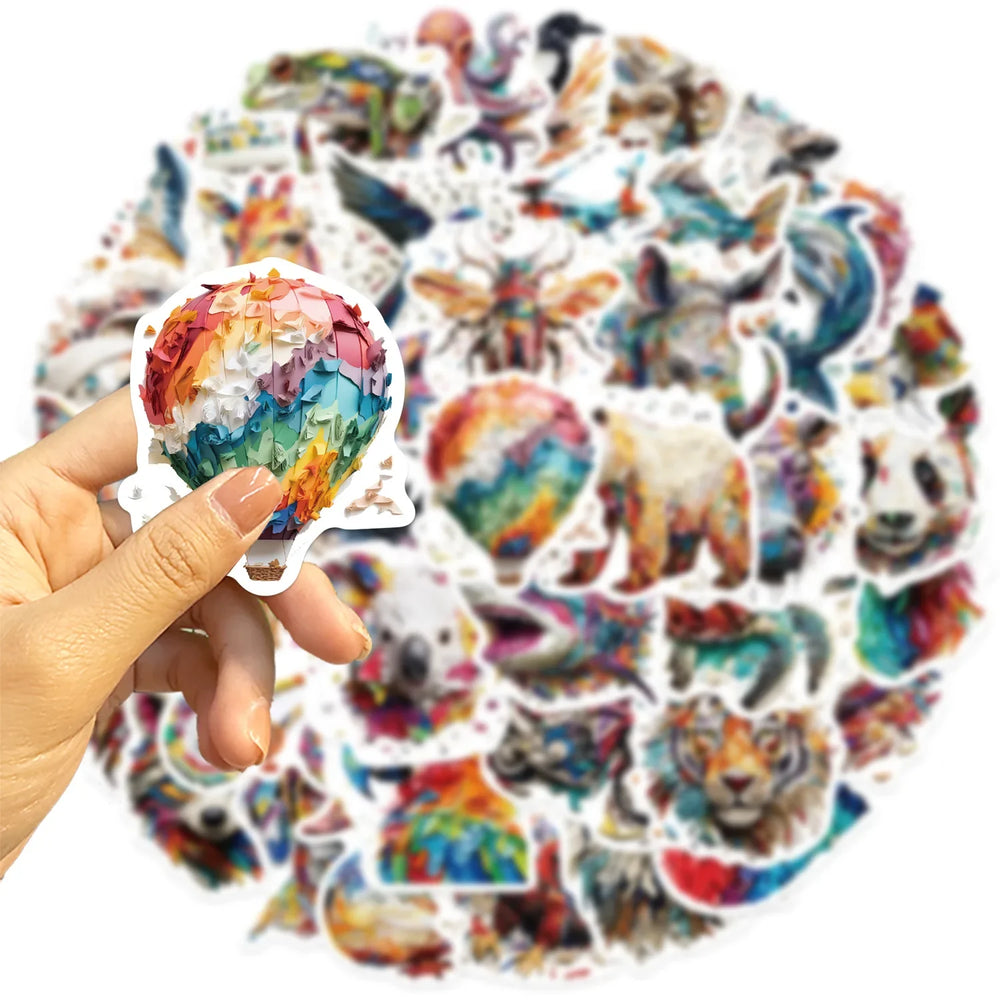 10/30/50Pcs Colorful psychedelic animals Graffiti Stickers For Suitcase Skateboard Laptop Luggage Fridge Phone Car Styling (ONLINE ORDER ONLY)