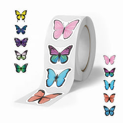 100-500pcs Cute Colorful Butterfly Stickers Handmade Stickers Party Gifts Decorative Labels Scrapbook Stationery Stickers (ONLINE ORDER ONLY)