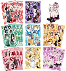 8/16/32pcs Dogs and Girls Puzzle Sticker Funny Children DIY Cartoon Assemble Animals Stickers Kids Toys Boys Girls Gifts﻿ (ONLINE ORDER ONLY)