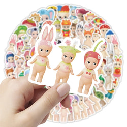 10/30/50/102PCS Sonny Angel Stickers Cute Cartoon Graffiti Sticker Luggage Laptop Guitar Car Bike DIY Decals Scrapbook Kids Toys (ONLINE ORDER ONLY)