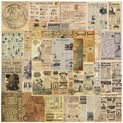 Vintage Black White Newspaper Stickers Retro Decal Scrapbooking Laptop Motorcycle Diary Car Stationery (Online Order Only)