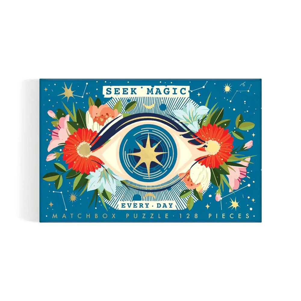 Seek Magic Every Day 128 Piece Matchbox Mini Jigsaw Puzzle Galison (ONLINE ORDER ONLY)