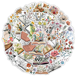 Cartoon Flower Stickers Waterproof for Water Bottle Laptop Scrapbooking Guitar (ONLINE ORDER ONLY)