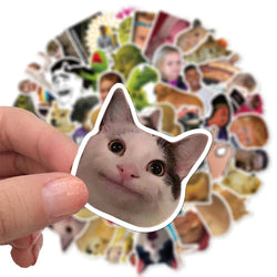 50/100pcs Funny Meme Graffiti Stickers Vinyl Waterproof for Laptop Phone Case Notebook Water Bottle Toy  DIY Decor Sticker Toys (Online Order Only)