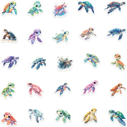 50pcs Cute Cartoon Sea Turtle Animal Stickers Pack Waterproof Graffiti For Laptop Water Bottle Guitar Luggage Vinyl Decals (ONLINE ORDER ONLY)