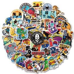 Skateboard Stickers Pack: Retro Graffiti for Phone, Guitar, Luggage, Helmet (ONLINE ORDER ONLY)