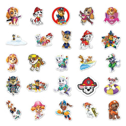 10/30/50PCS Cool Cute PAW Patrol Stickers PVC Decal Decoration Phone Skateboard Luggage Fridge Graffiti Sticker Toy Gift for Kid (ONLINE ORDER ONLY)