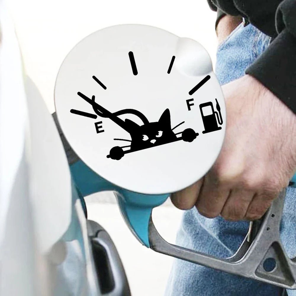 Peeping Cat Full Gas Gauge Sticker for Car Fuel Tank Cap Door Decoration Automotive Supplies Outdoor Stickers Pvc Vinyl Decals (ONLINE ORDER ONLY)