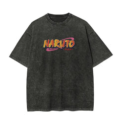 Naruto Washed T-Shirt: Retro 2026 Japanese Cotton Tee (ONLINE ORDER ONLY)