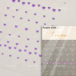 Mini Love Heart Arc Curved Line French Style Minimalist Colourful Self-adhesive Nail Art Decorations Stickers Manicure Decals (Online Order Only)