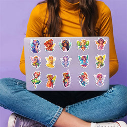 10/30/50PCS Cartoon Flower Fairy PVC Sticker Aesthetic DIY Korean Stationery Decoration Scrapbooking School Supplies for Kids (ONLINE ORDER ONLY)