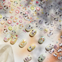 Fruits Apple Strawberry Animals Bear Dog Party Dream Flower Bone Rain Self Adhesive Nail Art Decoration Sticker Manicure Decals (Online Order Only)