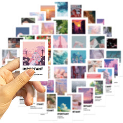50PCS Healing Words INS Style Stickers DIY Phone Guitar Laptop Notebook Suitcase Cup Waterproof Cartoon Graffiti Sticker Kid Toy (ONLINE ORDER ONLY)