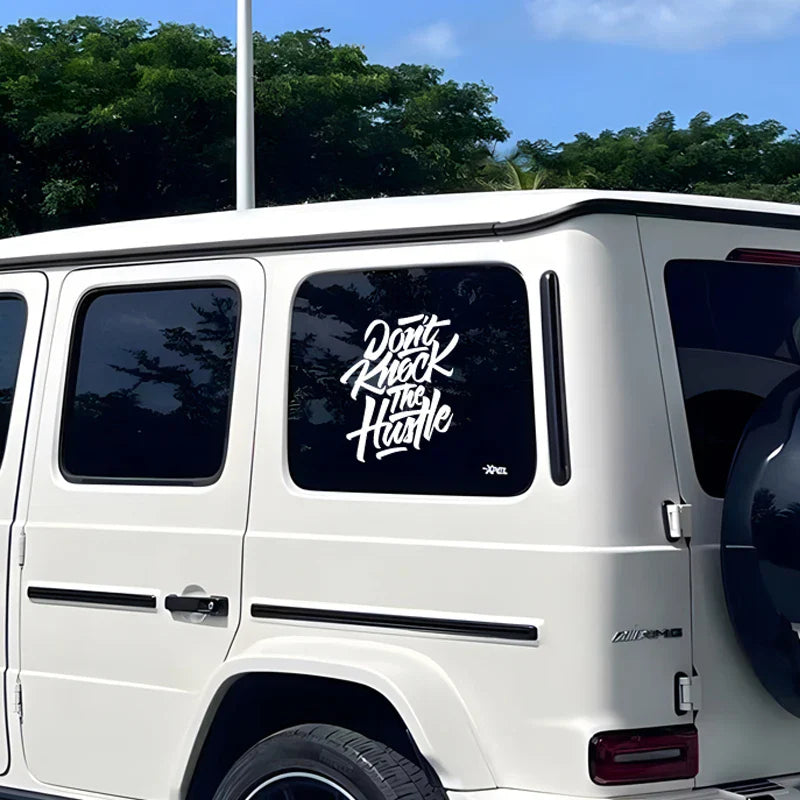 “DONT Knock The Hustle ”Stickers,Stylish  Car sticker for a Unique and Personalized Look with high quality  for  cars trucks ! (ONLINE ORDER ONLY)