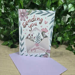 Sending Hugs and Kisses Get Well Soon Card (ONLINE ORDER ONLY)