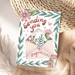 Sending Hugs and Kisses Get Well Soon Card (ONLINE ORDER ONLY)