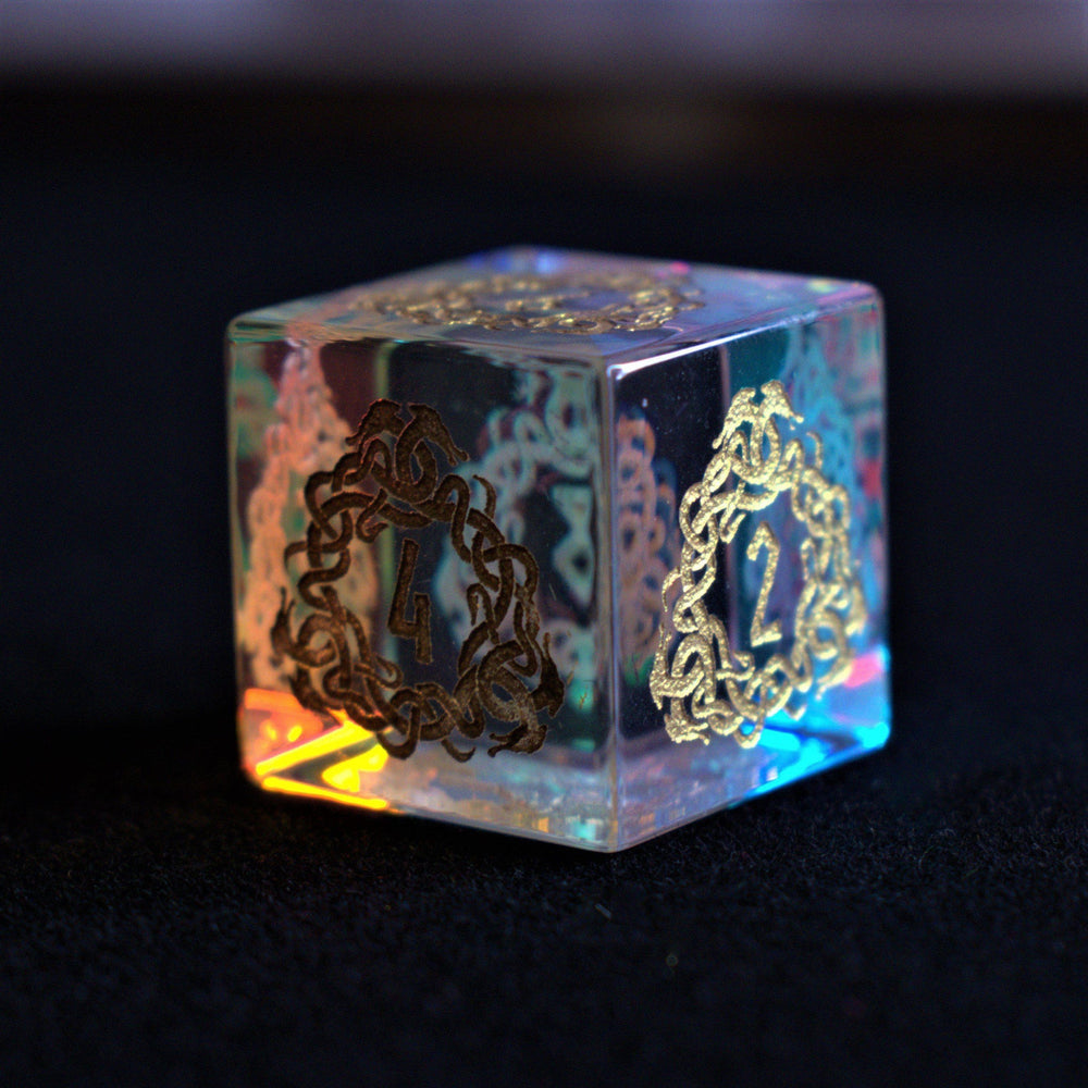 Pre-Order || Serpent of Midgard Prism Glass Dice Set