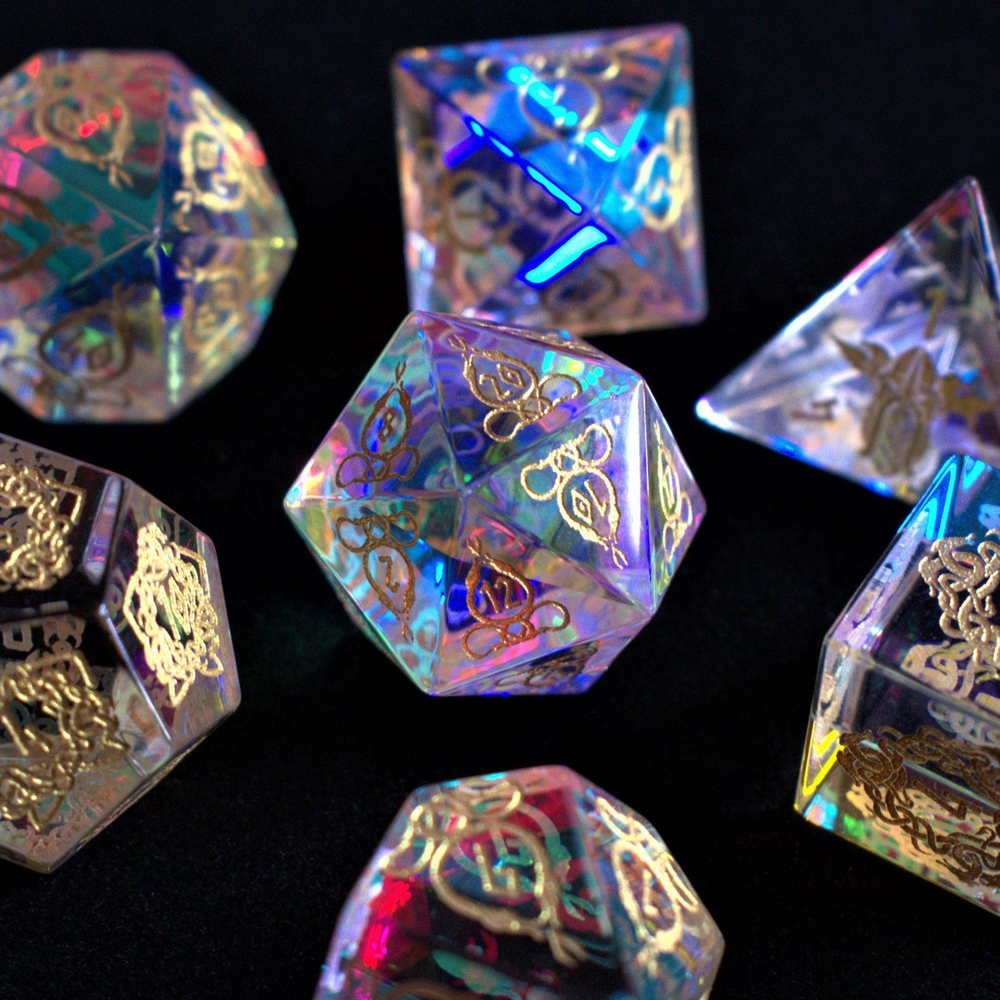 Pre-Order || Serpent of Midgard Prism Glass Dice Set