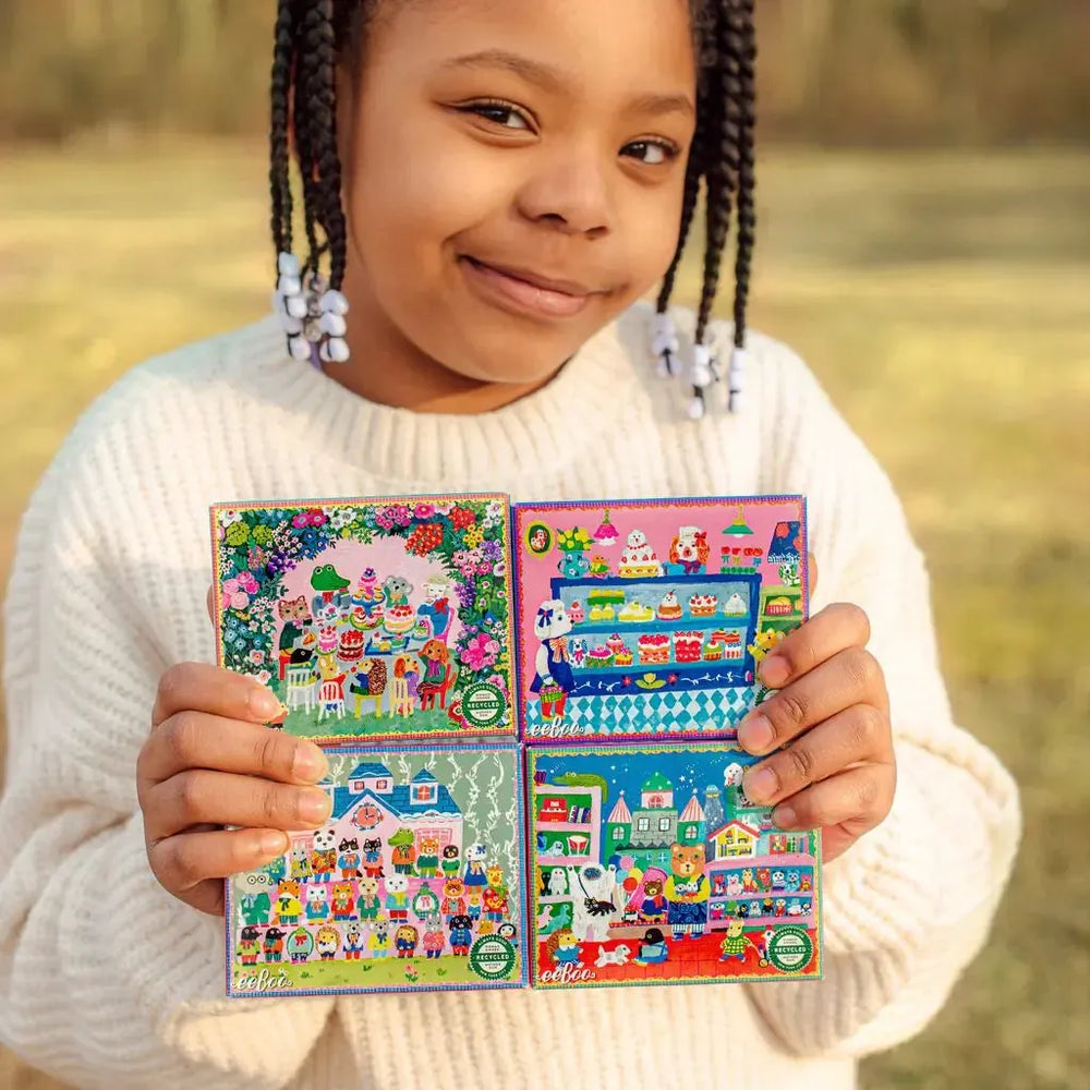 Set of 4 Yumi's 36 Piece Mini Jigsaw Puzzles eeBoo (ONLINE ORDER ONLY)