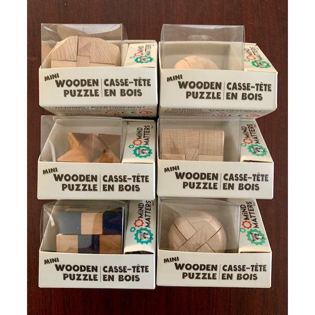 Set of 6 Mini Wooden Brain Teaser Puzzles Mind Matters (ONLINE ORDER ONLY)