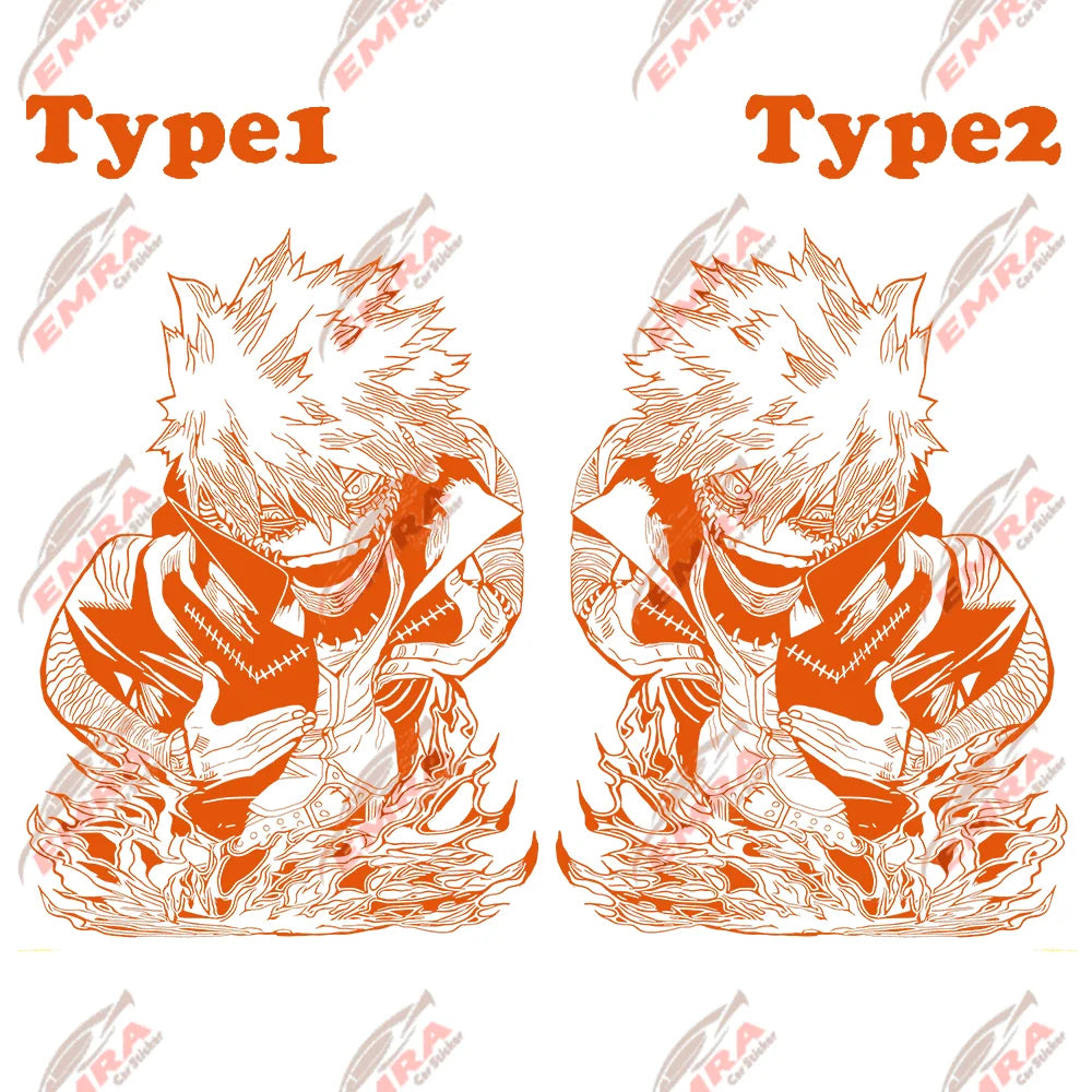1PCS Large Anime Sticker For Car Hoor Hood External Accessories Die Cutting Waterproof Suntan Prevention Vinyl Decals (ONLINE ORDER ONLY)