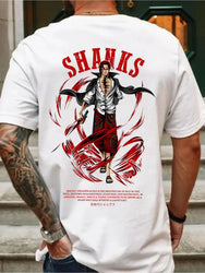 One Piece Shanks Summer T-shirt Retro Oversized Cotton (ONLINE ORDER ONLY)