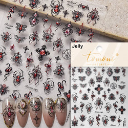 Black White Pearl Lace Butterfly Cross Retro Figure Flower Symmetric Self Adhesive Nail Art Stickers  Manicure Decals Wholesale (ONLINE ORDER ONLY)