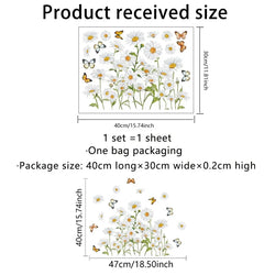 Small Daisy Butterfly Wall Stickers For Living Room Background Decoration Mural Removable Glass Window Bedroom Home Decor Decals (ONLINE ORDER ONLY)
