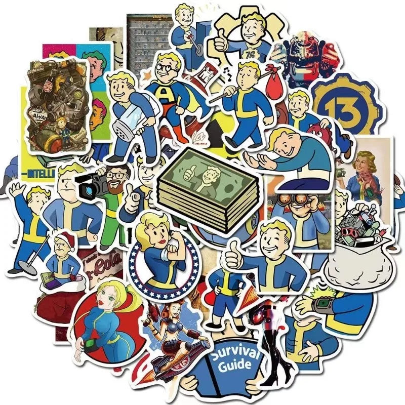 Fallout Graffiti Stickers Pack for Guitar, Laptop, Water Bottle, Suitcase, Scooter, Fridge (ONLINE ORDER ONLY)
