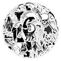 50pcs Anime Death Stickers for Motorcycle, Luggage, Laptop, Phone, Helmet, Kids, Waterproof (Online Order Only)