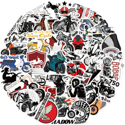 50Pcs Fashion Vintage Motorcycle Stickers Retro Aesthetic Bike Phone Car Skateboard Laptop Sticker Decal Classic Kids Toy (ONLINE ORDER ONLY)