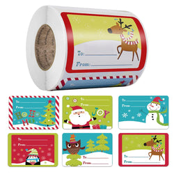 50-250Pcs Christmas Snowman Adhesive Labels Stickers Decoration Paper Scrapbooking Seal Thank You Stickers Stationery Supplies (Online Order Only)