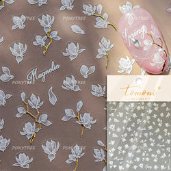 Gold Foil Dried Flowers Leaf Floral Print Daisy Rose Flower Peach Blossom Adhesive Nail Art Decoration Sticker Manicure Decals (ONLINE ORDER ONLY)