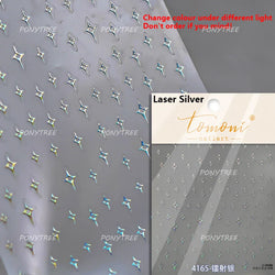 Punk Star Shiny Laser Five-pointed Star White Black Pink Hollow Out Delicate Sparkle Adhesive Nail Art Stickers Manicure Decals (ONLINE ORDER ONLY)