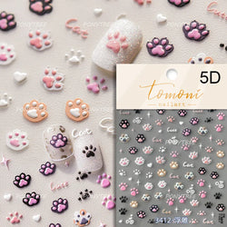 Cartoon Black Kitten Cute Cat Star Moon Bowknot Cat's Paw Flaky Cloud Self Adhesive Nail Art Decoration Stickers Manicure Decals (ONLINE ORDER ONLY)