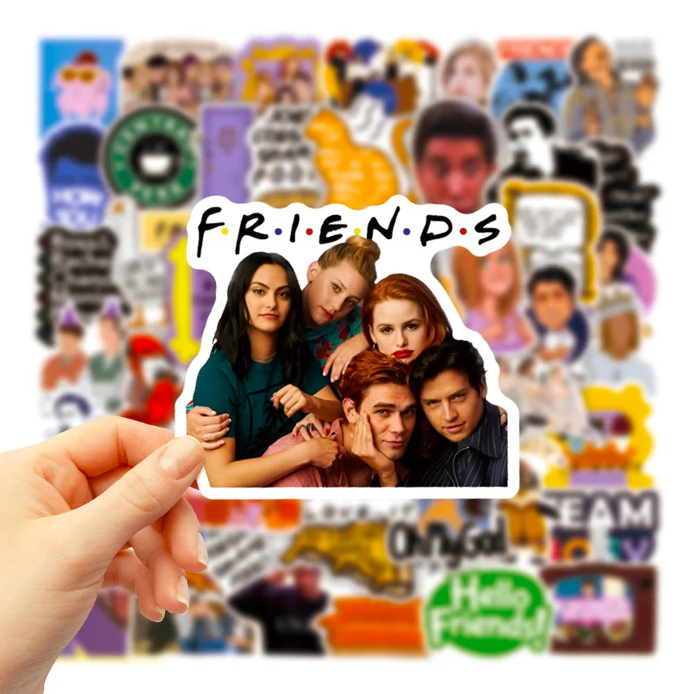Friends TV Show Stickers Pack - Skateboard, Fridge, Phone, Guitar, Laptop, Luggage Decals (Online Order Only)
